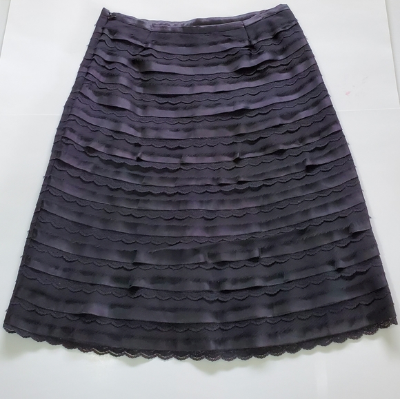 BCBG MAXAZRIA Size 2 Lace Chiffon A-Line Ski - Picture 4 of 4